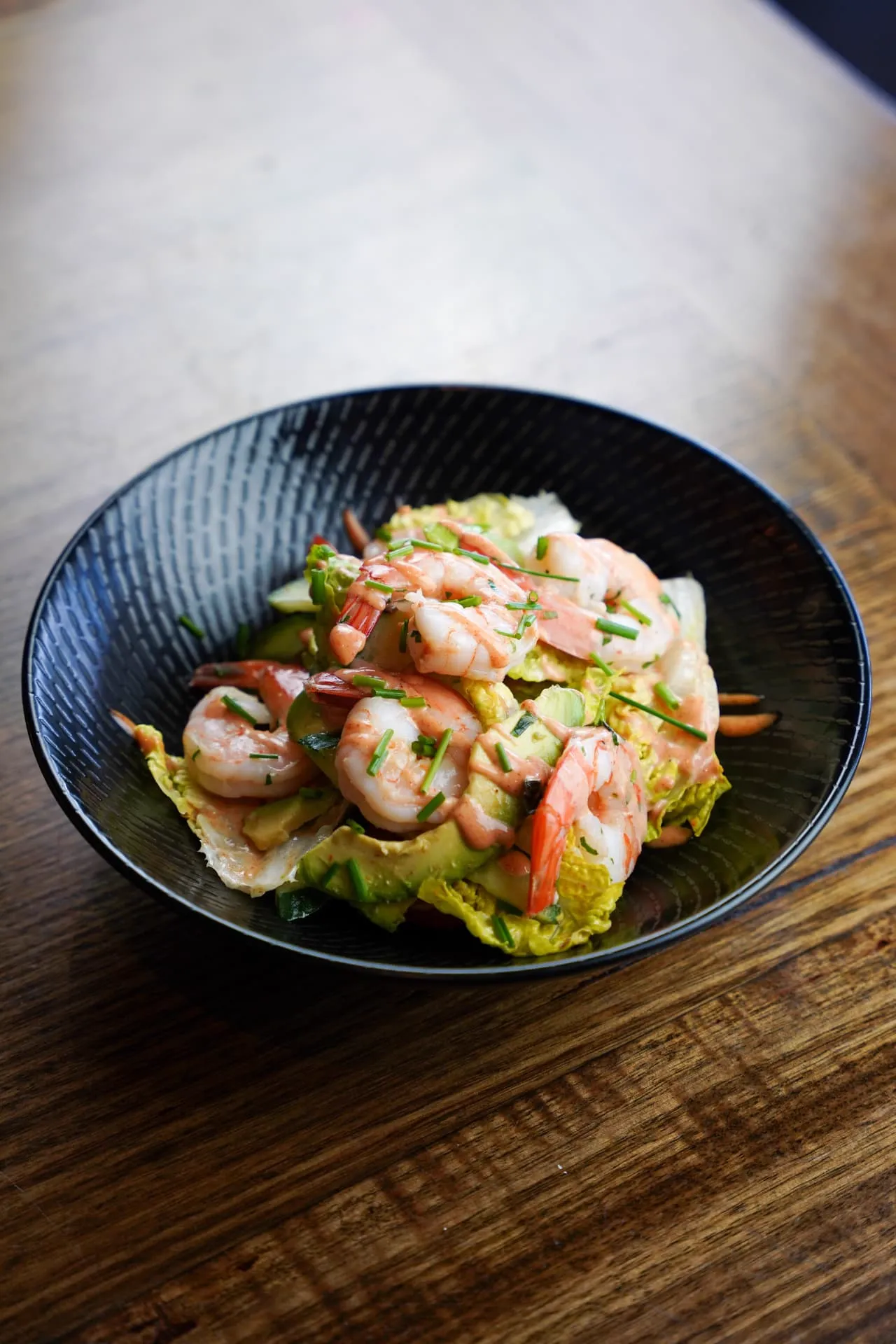 Prawn and avocado salad served at Waterbar & Grill Steakhouse, Cairns
